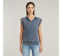 G-STAR Washed Sweater Mittelblau S mid blue double dye D26103-D575-H364-S