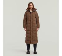 Outdoorjacke G-STAR "Whistler Long Puffer", Damen, Gr. M, potting soil, Obermaterial: 50% Polyester, 50% Polyester, Jacken Outdoorjacke (28536063-M) potting soil