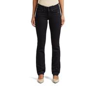 5-Pocket-Jeans G-STAR "Midge Slim Straight Jeans", Damen, Gr. 25, Länge 30, pitch schwarz, Obermaterial: 66% Baumwolle, 26% Baumwolle, 7% Elastomultiester, 1% Elasthan, Jeans 5-Pocket-Jeans (31901921-