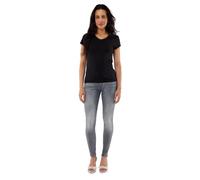 G-Star Damen Kurzarm-T-Shirt Eyben Slim V-Ausschnitt 2.0 Schwarz XL