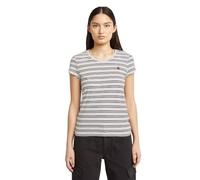 G-Star T-Shirt Eyben Slim V-Neck Top 2.0 - kurzarm, gestreift - XS (Milk/Maroon)