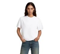 T-Shirt G-STAR "Relaxed Wmn", Damen, Gr. M, weiß, Single Jersey, Obermaterial: 100% Baumwolle, unifarben, relaxed fit hüftbedeckend, Rundhals, abgesteppte Kante, Shirts T-Shirt, Oversize mit Rundhalsf