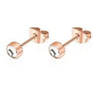 G23 Titan Kristall Ohrstecker für Damen Herren Hypoallergen Nickelfrei 3-5 mm Optionen Runde Ohrringe für Mädchen empfindliche Ohren