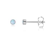 G23 Titan Ohrringe Hypoallergen Kleine Ohrstecker mit Opal 3/4/5mm | 20G G23 Titan Ohrstecker für Damen Herren Mädchen, Kleine Opal Ohrstecker für Ohrläppchen und Knorpelpiercings