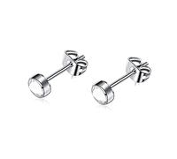 G23 Titan Ohrstecker für Damen Herren Mädchen Ohrringe Hypoallergen Nickelfrei 3mm/4mm/5mm/7mm Kristallohrringe Ohrschmuck Geburtstagsgeschenk