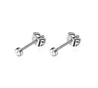 G23 Titan Ohrstecker für Damen Herren Mädchen Ohrringe Hypoallergen Nickelfrei 3mm/4mm/5mm/7mm Kristallohrringe Ohrschmuck Geburtstagsgeschenk