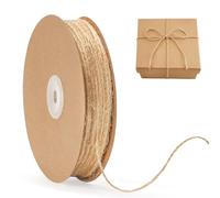 G2PLUS 1.5mm Braun Juteschnur, 100m Jute Schnur Garten, 2-Lagig Bastelschnur für Basteln, Jute Dekokordel für DIY Kunstgewerbe Gartenarbeit