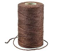 G2PLUS 100M Dunkelbraun Juteschnur, 2MM Jute Schnur für Garten, 3-Lagig Bastelschnur für Basteln, Jute Dekokordel für DIY Kunstgewerbe Gartenarbeit