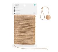 G2PLUS 50M Braun Juteschnur, 2MM Jute Schnur für Garten, 3-Lagig Bastelschnur für Basteln, Jute Dekokordel für DIY Kunstgewerbe Gartenarbeit