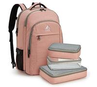 G4Free 40L Reiserucksack & Große 17-Zoll Laptop-Rucksack für Damen Herren mit 3 Teilige Packwürfeln-Packing Cubes für Reisen Urlaub Business Arbeit