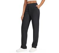 G4Free ShiftReady Yogahose Damen Gerade Bein Elegant Stretch Bequeme Anzughose mit Taschen High Waist Business Casual Jogginghose(Schwarz,XS,Tall)