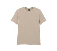 Gildan Herren T-Shirt G64000 Softstyle mit schmalerem Schnitt in Schulter und Ärmeln Sand 4XL
