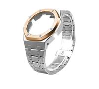 GA2100 Metall-Mod-Kit, kompatibel mit Casio 2110 GMA-S2100 GM2100, Edelstahlgehäuse und Uhrenarmband, Ersatz-Modifikationszubehör(Silver RG Set,GM-2100)