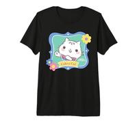Gabby’s Dollhouse Cakey Cat Floral Portrait Premium T-Shirt