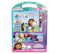 GABBY'S DOLLHOUSE CONFETTI Schreibset, Geschenketui, Metalletui, Federtasche für Kinder, ideal für Kinder, bequem und vielseitig, Qualität und Widerstandsfähigkeit, 27 x 3 x 37,5 cm, rosa/türkis, M