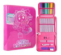 Gabby's Dollhouse Federmäppchen Mädchen Gefüllt, Federtasche Kawaii, Mäppchen zum Bemalen Zeichnung, Schule Zubehör, Geschenke für Mädchen