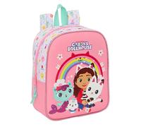 GABBY'S DOLLHOUSE Kinderrucksack, Kinderrucksack, Schulrucksack, anpassbar an Kinderwagen, ideal für Kindergärten, bequem und vielseitig, Qualität und Widerstandsfähigkeit, 22 x 10 x 27 cm