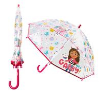 Gabbys Dollhouse Regenschirm Kinder, Stockschirm in Glockenform, Transparent - Geschenke für Kinder
