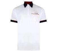 Gabicci Klassisches Herren-Poloshirt aus Jersey, kontrastierender Kragen und Bündchen (G00X62), Weiß, Größe M, weiß, M