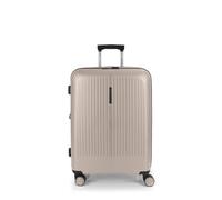 Gabol Brooklyn mittelgroßer erweiterbarer Koffer 45 x 65 x 27/30 cm - leichtes Gepäck 3,4 kg mit Kapazität 70/77,8 l - 4 Doppelräder 360° und TSA-Schloss - Spanisches Design aus Polypropylen, beige