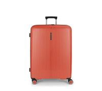 Gabol Großer erweiterbarer Koffer Brooklyn 51 x 75 x 31/34 cm - leichtes Gepäck 4,5 kg mit Kapazität 109/119,6 l - 4 Doppelräder 360° und TSA-Schloss - Spanisches Design aus Polypropylen, korallenrot