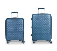 Gabol Queens Hartschalenkoffer-Set (Kabine und mittelgroß), erweiterbar mit einer Kapazität von bis zu 114,6 l, blau