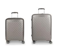 Gabol Queens 4 Rollen Kofferset 2-teilig mit Dehnfalte champagne (TAS034990) grau