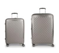 Gabol Queens 4 Rollen Kofferset 2-teilig mit Dehnfalte champagne (TAS034991) grau