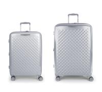 Gabol Queens 4 Rollen Kofferset 2-teilig mit Dehnfalte plata (TAS034975) silberfarben