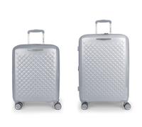 Gabol Queens 4 Rollen Kofferset 2-teilig mit Dehnfalte plata (TAS034974) silberfarben