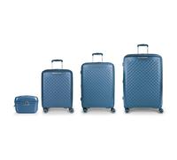 Gabol Queens 4 Rollen Kofferset 4-teilig mit Dehnfalte azul (TAS034964) blau