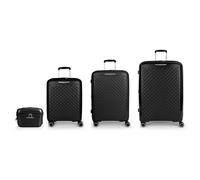 Gabol Queens 4 Rollen Kofferset 4-teilig mit Dehnfalte negro (TAS034956) schwarz