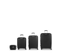 Gabol Queens 4 Rollen Kofferset 4-teilig mit Dehnfalte negro (TAS034956) schwarz