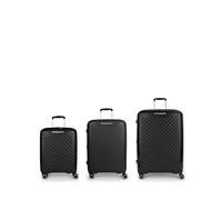 Gabol Queens Hartschalenkoffer-Set (Kabine, mittel und groß), erweiterbar, Fassungsvermögen bis zu 224,2 l, Schwarz