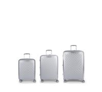 Gabol Queens Hartschalenkoffer-Set (Kabine, mittel und groß), erweiterbar, Fassungsvermögen bis zu 224,2 l, silber