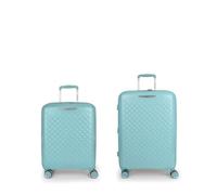 Gabol Queens Hartschalenkoffer-Set (Kabine und mittelgroß), erweiterbar mit einer Kapazität von bis zu 114,6 l, Minzgrün