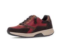 Keilsneaker ROLLINGSOFT, Damen, Gr. 38,5, braun (rot, braun), Leder, Lederimitat, Veloursleder, Schuhe, Halbschuh, Schnürer mit Kontrastbesätzen (51789103-38,5) rot, braun