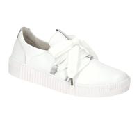 Slip-On Sneaker GABOR Gr. 42, silberfarben (weiß, silberfarben) Damen Schuhe Sneaker mit aufgesetzter Schnürung (54007221-42)