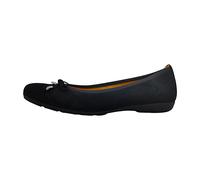 Ballerina GABOR, Damen, Gr. 39, schwarz, Ziegenveloursleder, klassisch, Schuhe, Flache Schuhe, Business Schuhe mit Hovercraft Luftkammern-Laufsohle (76193664-39) schwarz