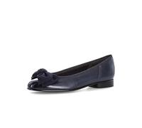 Ballerina GABOR, Damen, Gr. 38, blau (dunkelblau), Lacklederimitat, Leder, Schuhe Ballerina, Flats, Kitten Heel, Festliche Schuhe mit aufwendiger Schleife, Topseller (89440407-38)