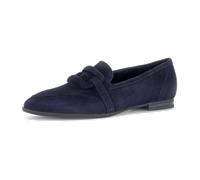Slipper GABOR, Damen, Gr. 38, dunkelblau, Ziegenveloursleder, Schuhe Slipper, Blockabsatz, Pumps, Businessschuh mit eleganter Zierspange, G-Weite (94406807-38) dunkelblau