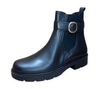 Gabor Stiefelette Glattleder Schwarz/Gold - 37,5
