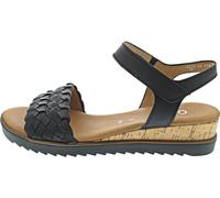 Gabor Damen Keilsandalen, Frauen Sandalen,Leichte Mehrweite (G),flach,Sommerschuhe,Freizeitschuhe,schwarz(Kork/schw),37.5 EU / 4.5 UK