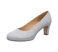 Gabor Damen Klassische Pumps, Frauen Absatzschuhe,stöckelschuhe,Businessschuhe,büro,Office,elegant,high Heels,Heels,Silber,40.5 EU / 7 UK