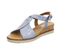 Sandalette GABOR "GENUA" Gr. 37, blau (hellblau) Damen Schuhe Sandaletten mit verstellbarem Fersenriemchen (75493534-37)