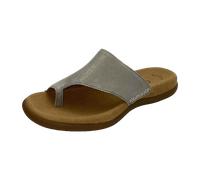 Gabor Zehentrenner Pantolette grau gold metallic 43.700.62 - Größe 43