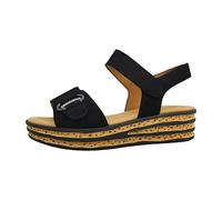 Gabor Damen Plateausandalen, Frauen Sandalen,Best Fitting,plateausandaletten,dicke sohle,bequem,sommerschuhe,offene schuhe,schwarz,38.5 EU / 5.5 UK