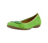 Gabor Damen Klassische Ballerinas, Frauen Flats,Halbschuhe,Sommerschuhe,Slipper,Ballerina-Schuhe,Ballett-Schuhe,flach,Granny Green,42 EU / 8 UK