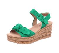 Gabor Plateau Sandale grün verde Samt 44.653.19 - Größe 37.5