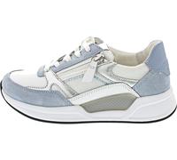 Gabor Damen Low-Top Sneaker, Frauen Halbschuhe,schnürschuhe,schnürer,straßenschuhe,Strassenschuhe,Sportschuhe,Weiss/Lagune,38 EU / 5 UK